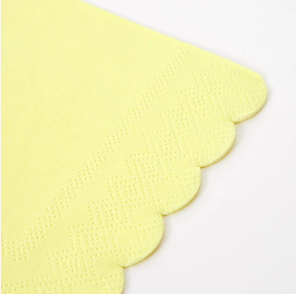 Pale Yellow Small Napkins (x 20)