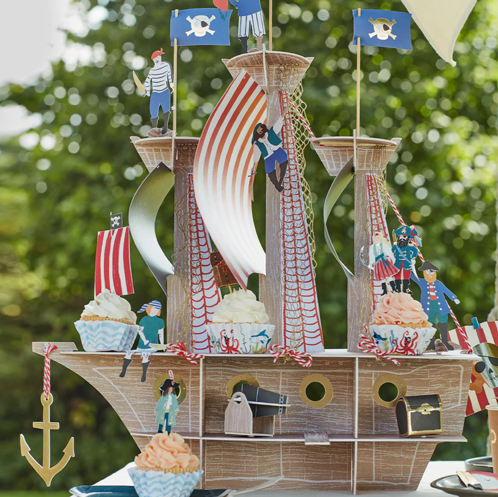Pirate Ship Cupcake Kit (x 24 toppers)