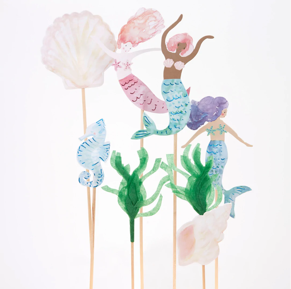 Mermaid Cake Toppers (x 7)
