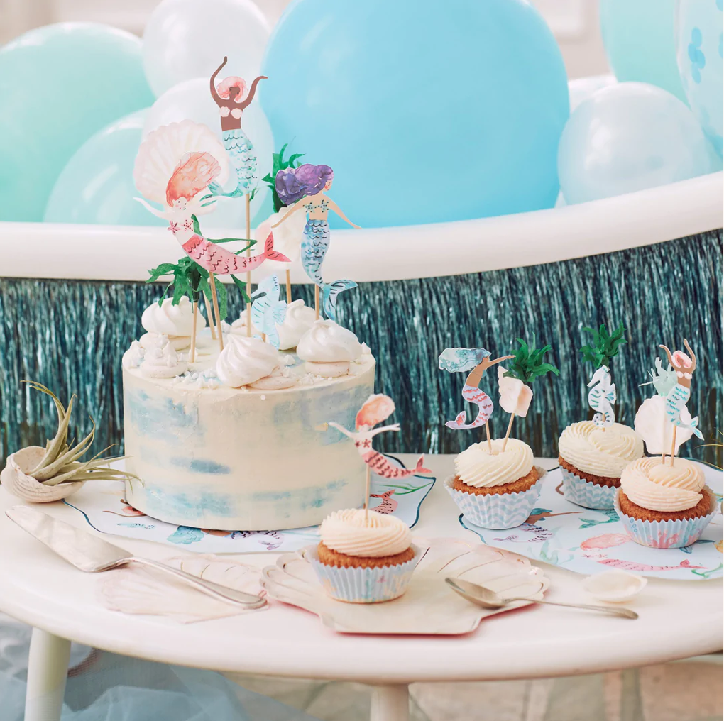Mermaid Cake Toppers (x 7)