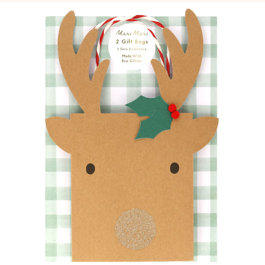 Medium Reindeer Gift Bags (x 2)