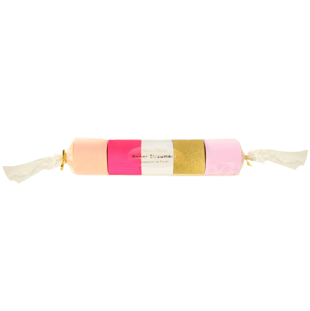 Pink Crepe Paper Streamers (x5)