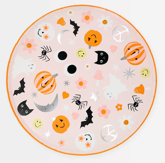 Groovy Halloween Icon Dinner Plates (x8)