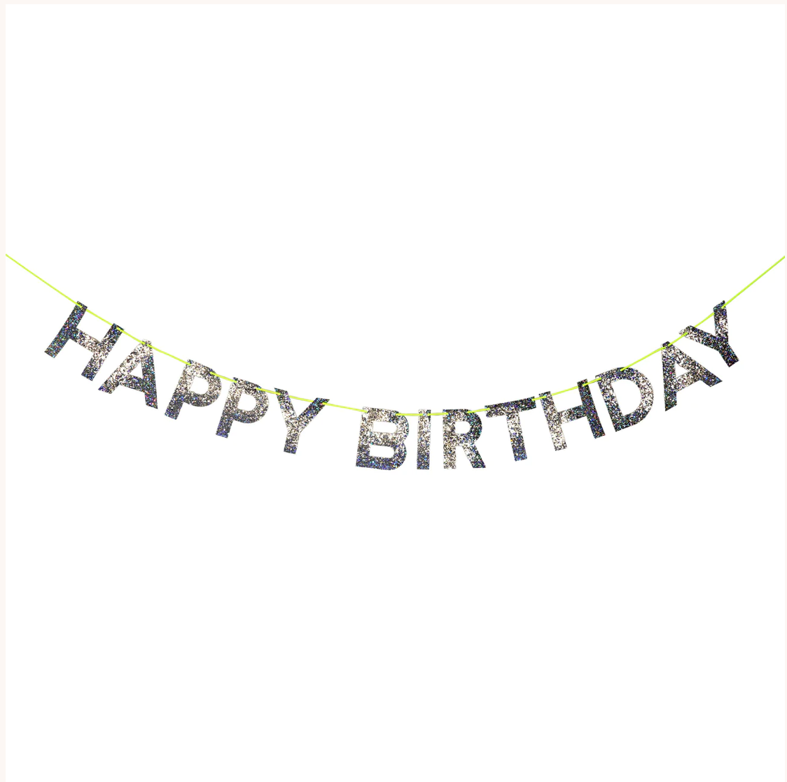 Silver Happy Birthday Garland