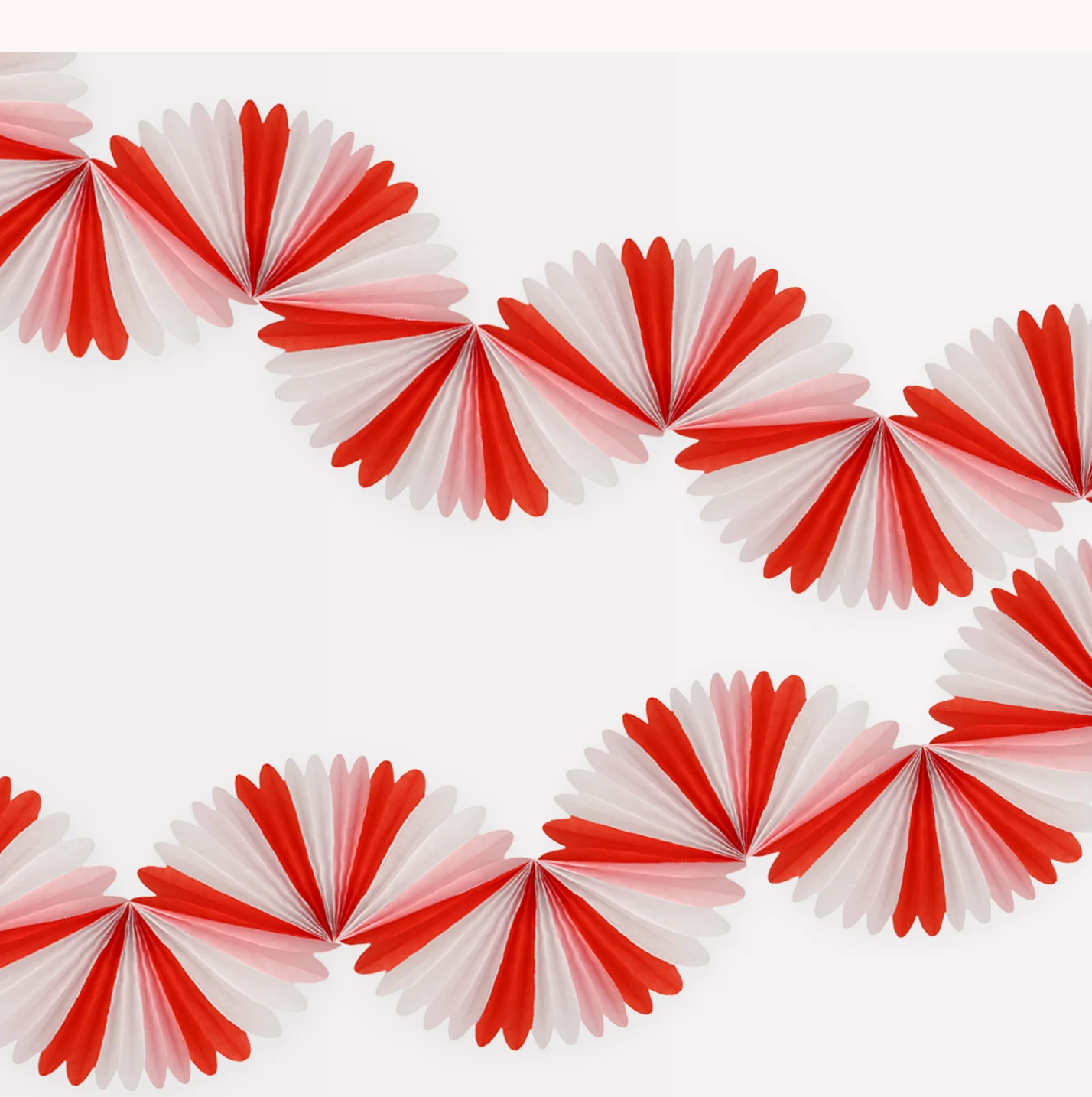 Candy Cane Stripe Honeycomb Garland