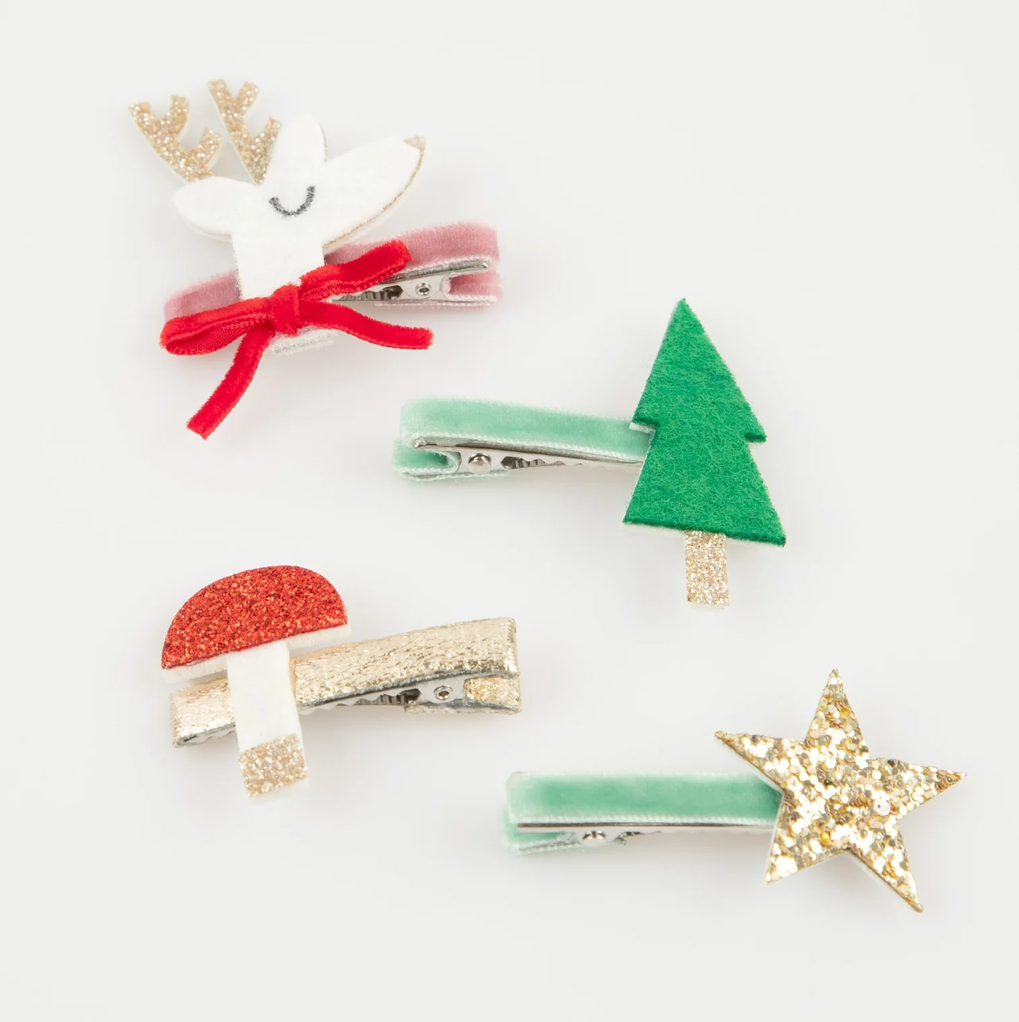 Christmas Icon Hair Clips (x 8)