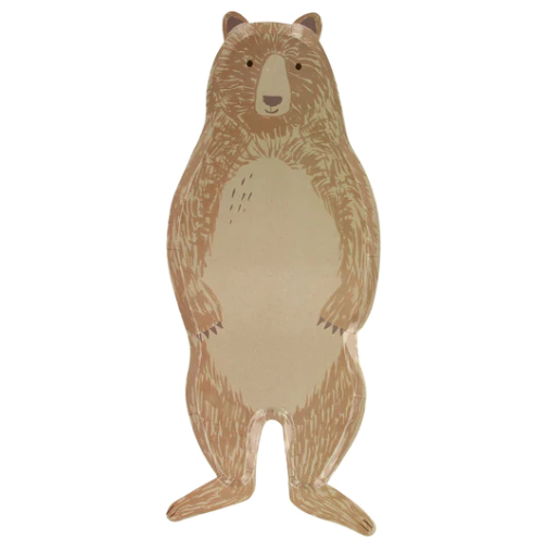 Brown Bear Plates (x 8)