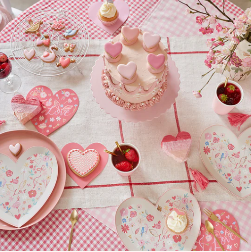 Valentine Heart Die Cut Plates (x8)