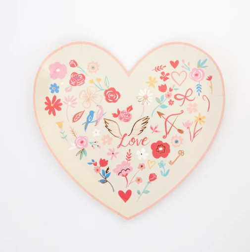 Valentine Heart Die Cut Plates (x8)