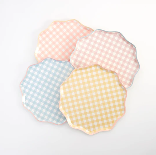 Gingham Side Plates (x 12)