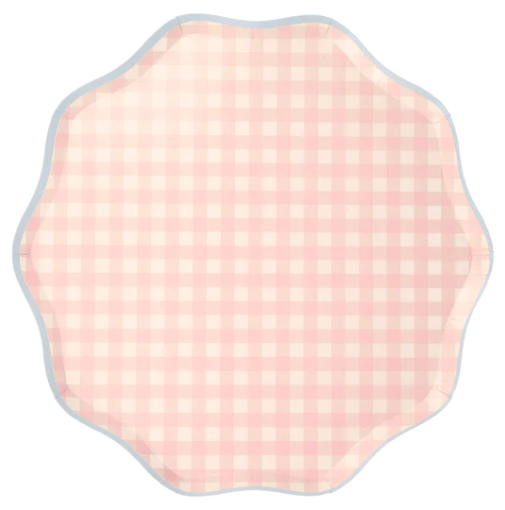 Gingham Dinner Plates (x 12)