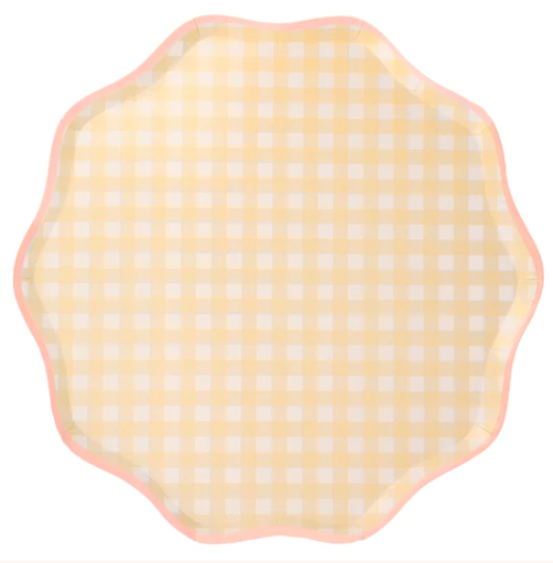 Gingham Dinner Plates (x 12)