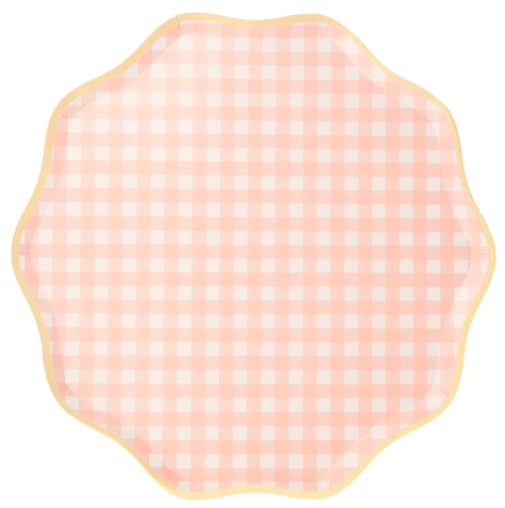 Gingham Dinner Plates (x 12)