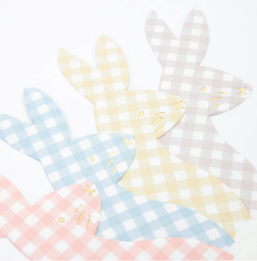 Gingham Bunny Napkins (x16)