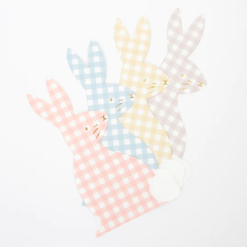 Gingham Bunny Napkins (x16)