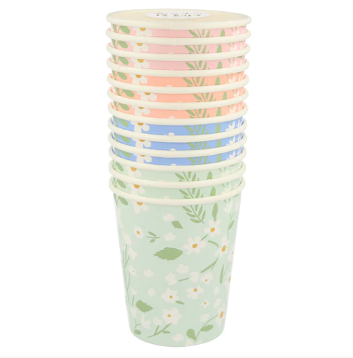 Ditsy Floral Cups (x 12)