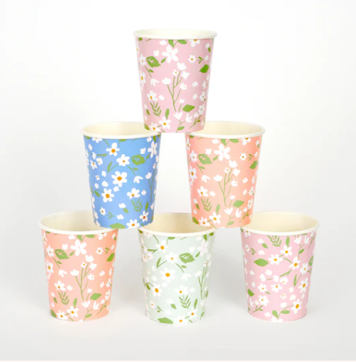 Ditsy Floral Cups (x 12)