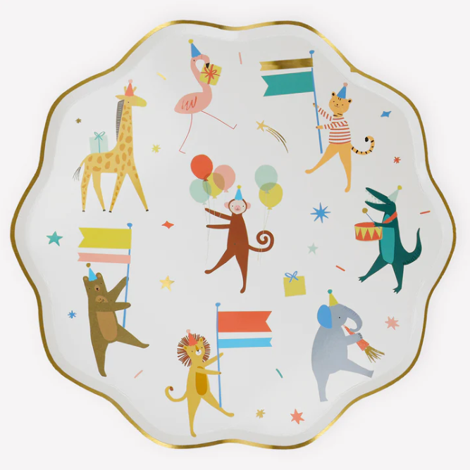 Animal Parade Dinner Plates (x 8)