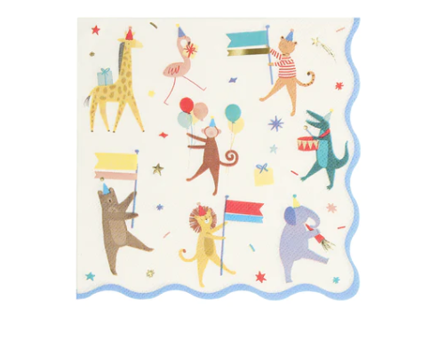 Animal Parade Large Napkins (x 8)