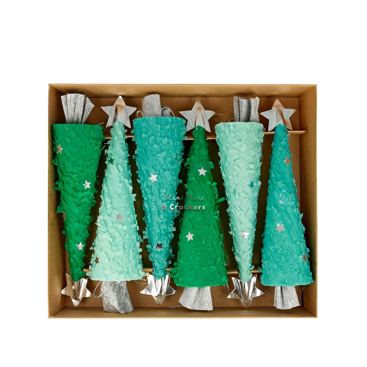 Christmas tree crackers (x6)