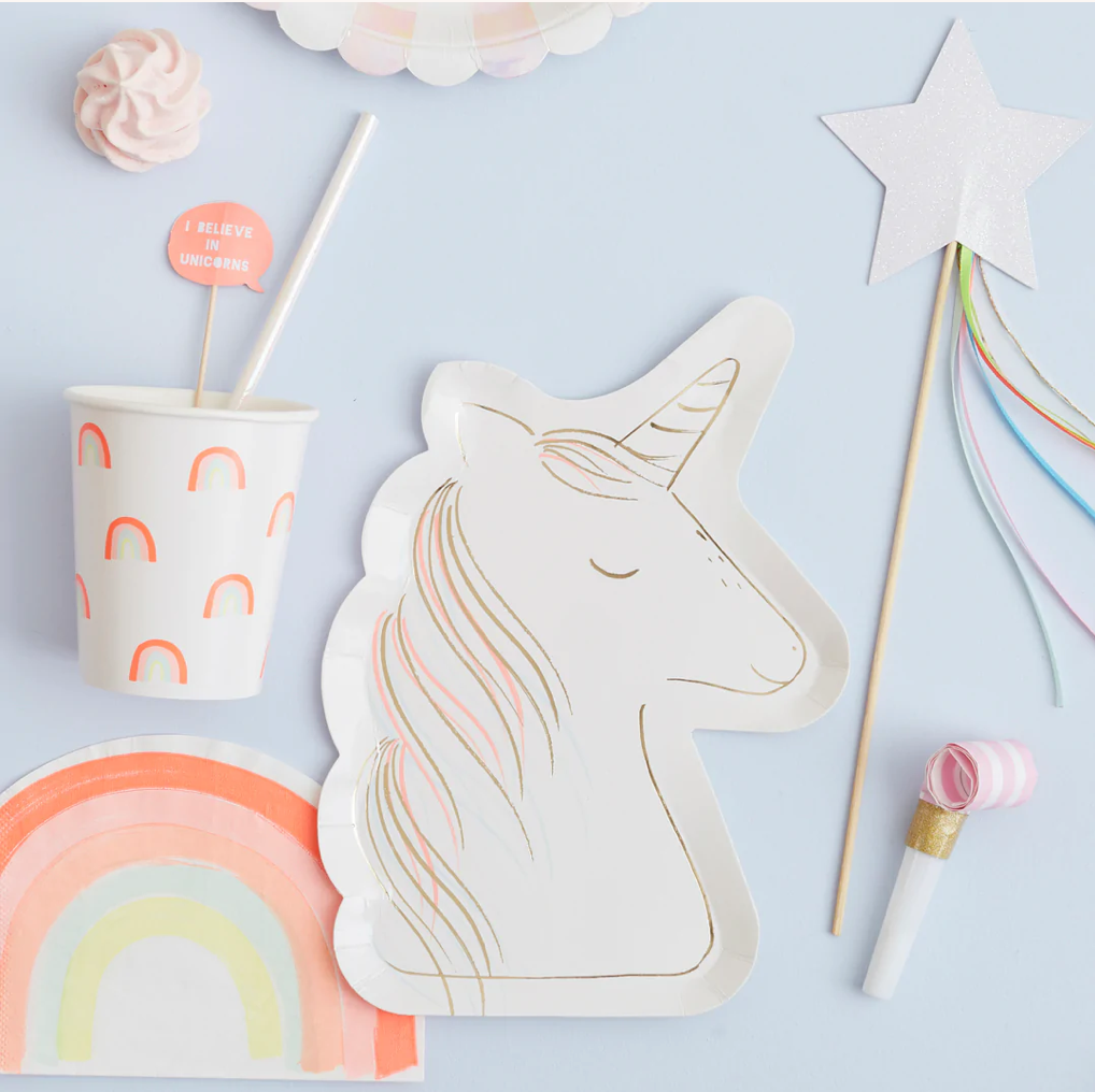 Magical Unicorn Plates (x8)