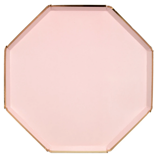 Dusky Pink Dinner Plates (x8)