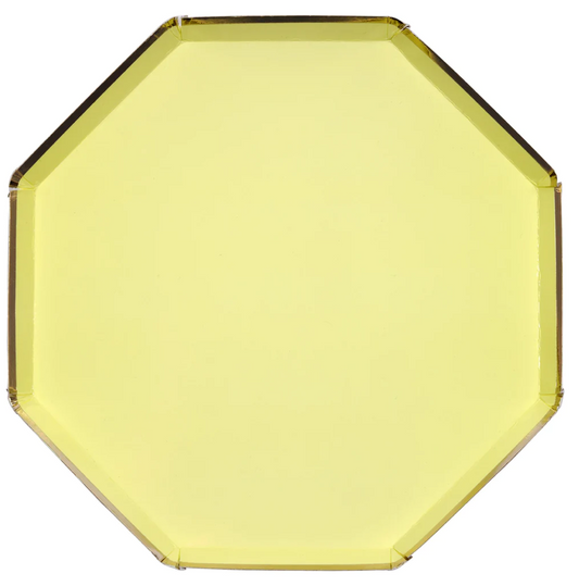 Pale Yellow Dinner Plates (x8)