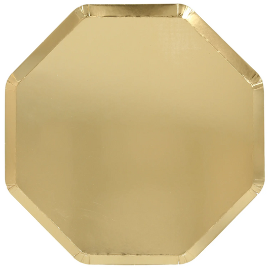 Gold Dinner Plates (x 8)