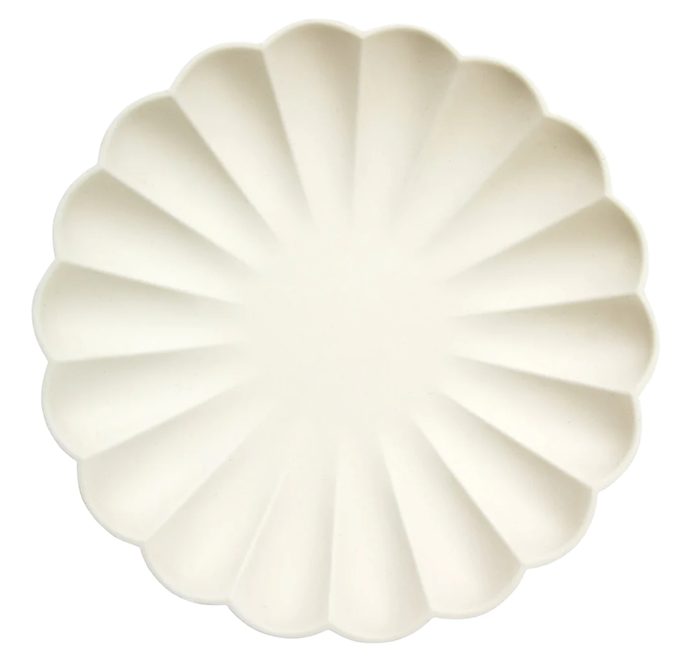 Cream Compostable Dinner Plates (x 8)