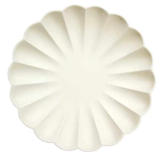 Cream Compostable Dinner Plates (x 8)