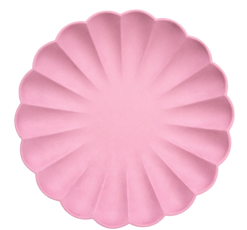 Large Bubblegum Pink Compostable Plates (x 8)