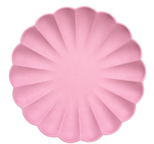 Large Bubblegum Pink Compostable Plates (x 8)