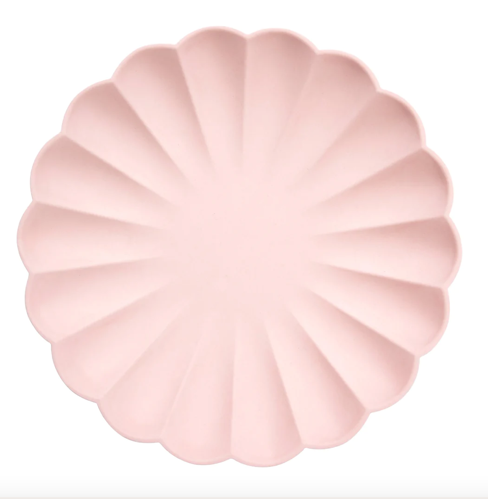 Large Candy Pink Compostable Plates (x 8)