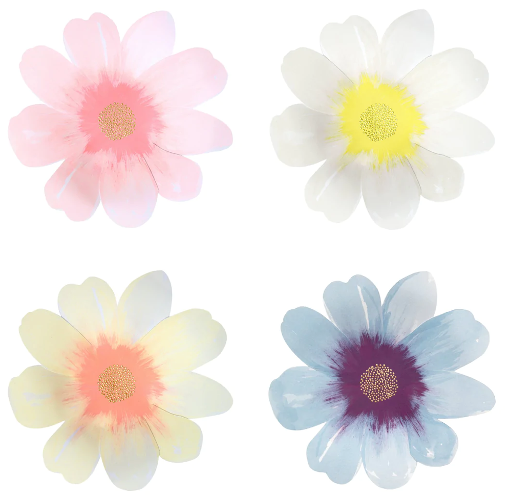 Flower Garden Large Plates (x 8)