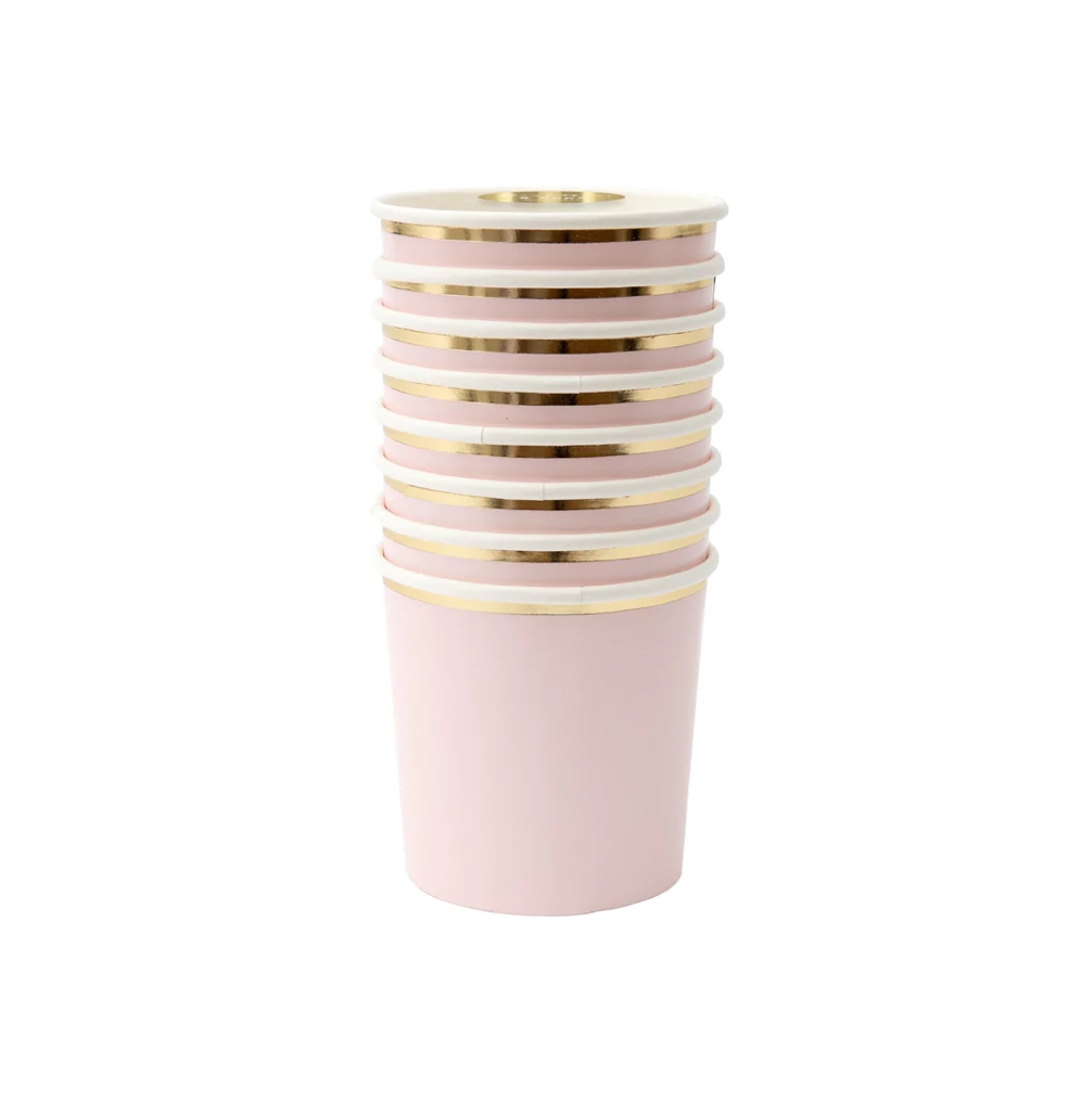 Dusky Pink Tumbler Cups (x 8)