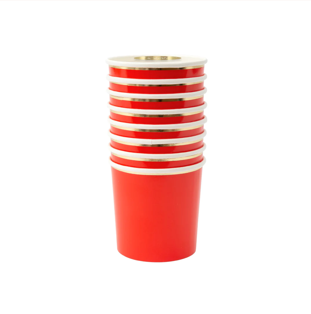 Red Tumbler Cups (x 8)