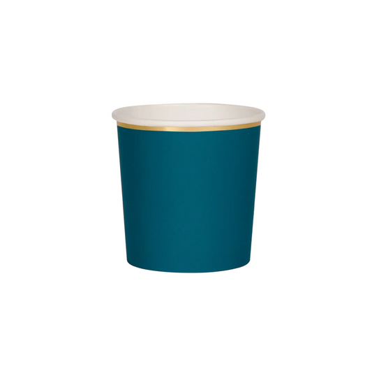 Dark Teal Tumbler Cups (x 8)