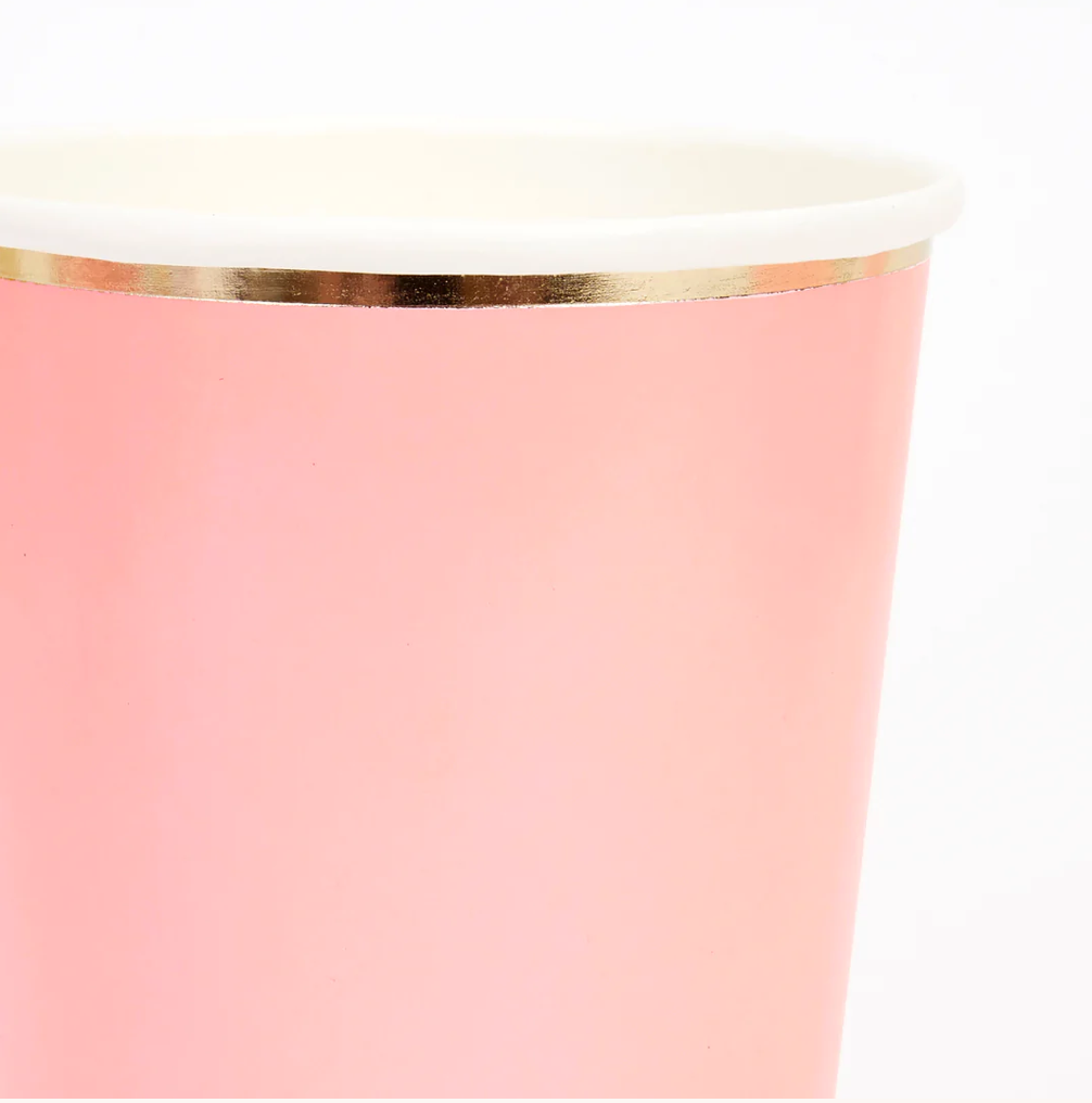 Neon Coral Tumbler Cups (x 8)