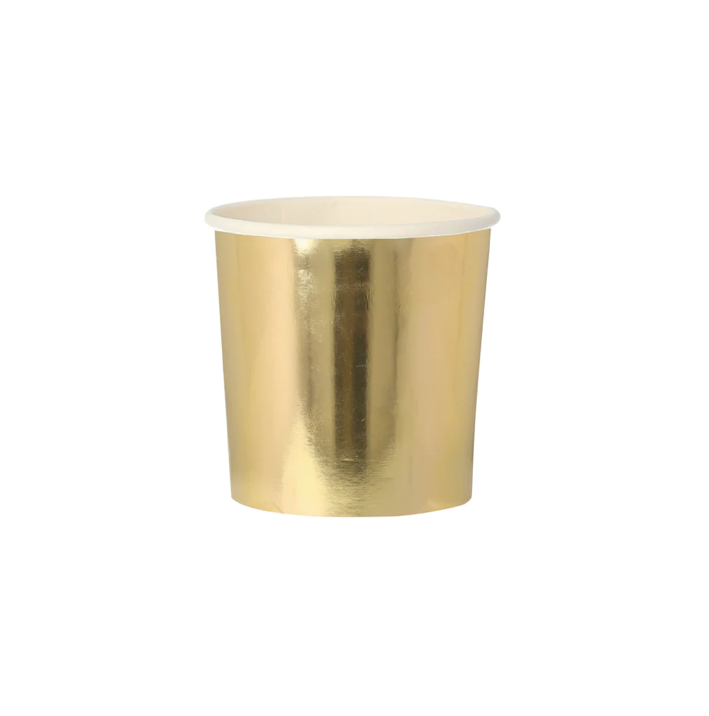 Gold Tumbler Cups (x 8)