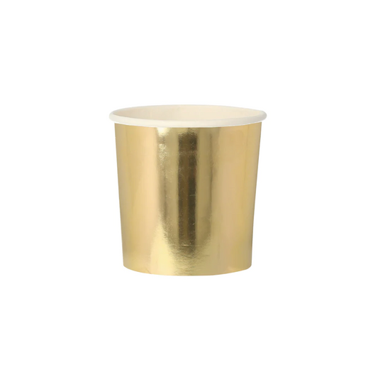 Gold Tumbler Cups (x 8)