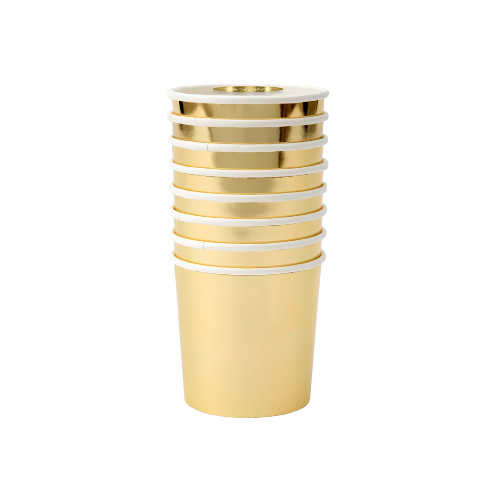 Gold Tumbler Cups (x 8)