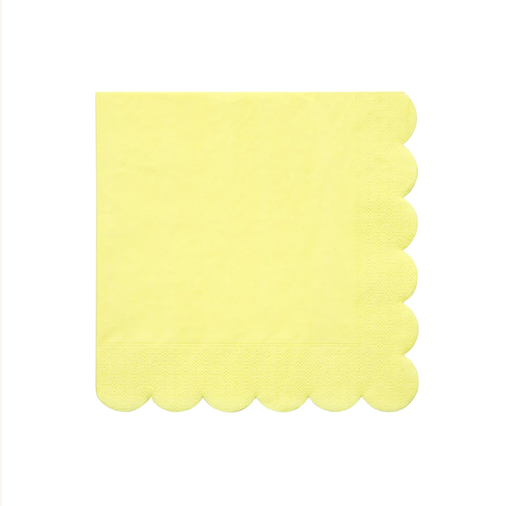 Pale Yellow Small Napkins (x 20)