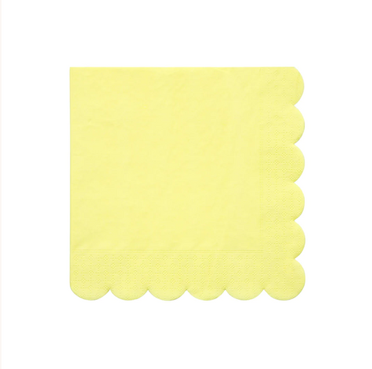 Pale Yellow Small Napkins (x 20)