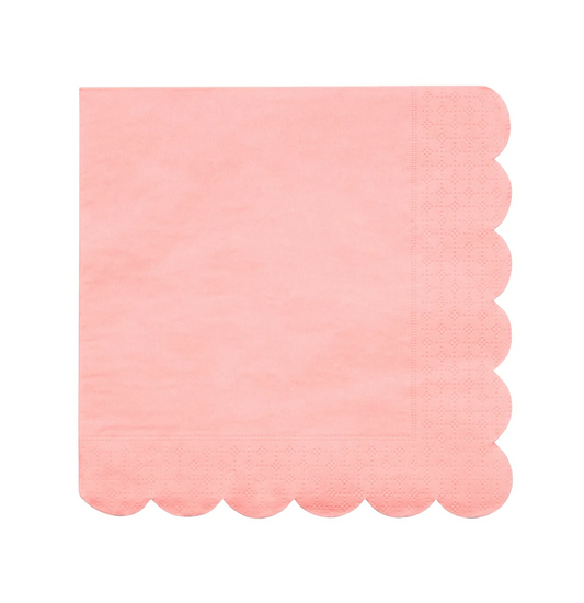 Neon Coral Large Napkins (x 20)