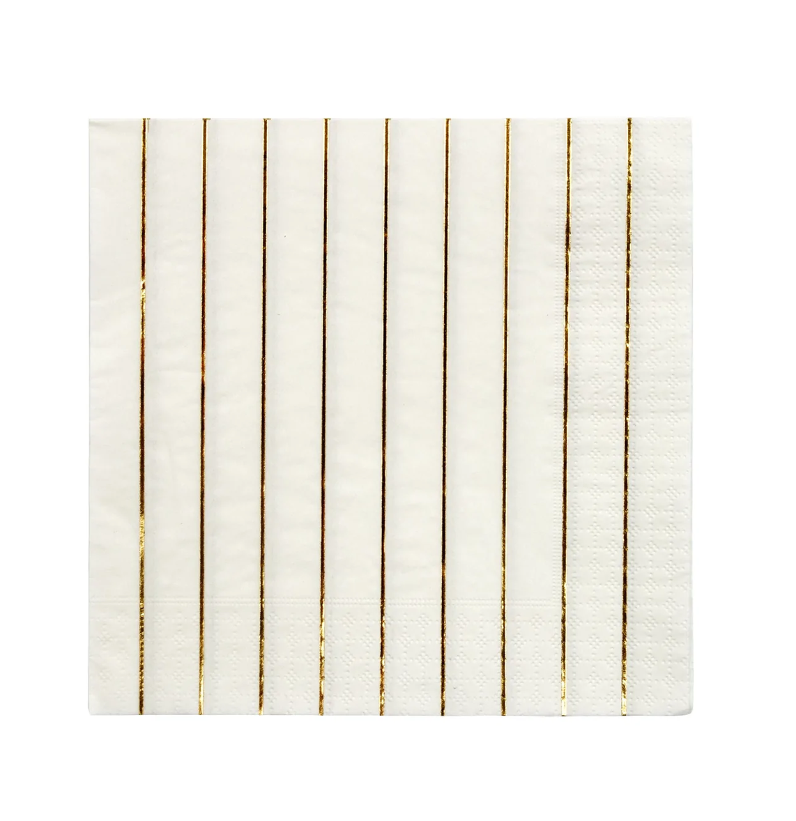 Gold Stripe Large Napkins (x 16)