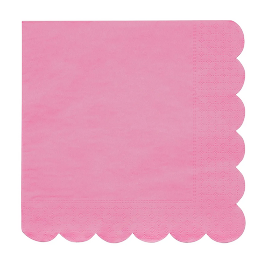 Large Bubblegum Pink Paper Napkins (x 20)