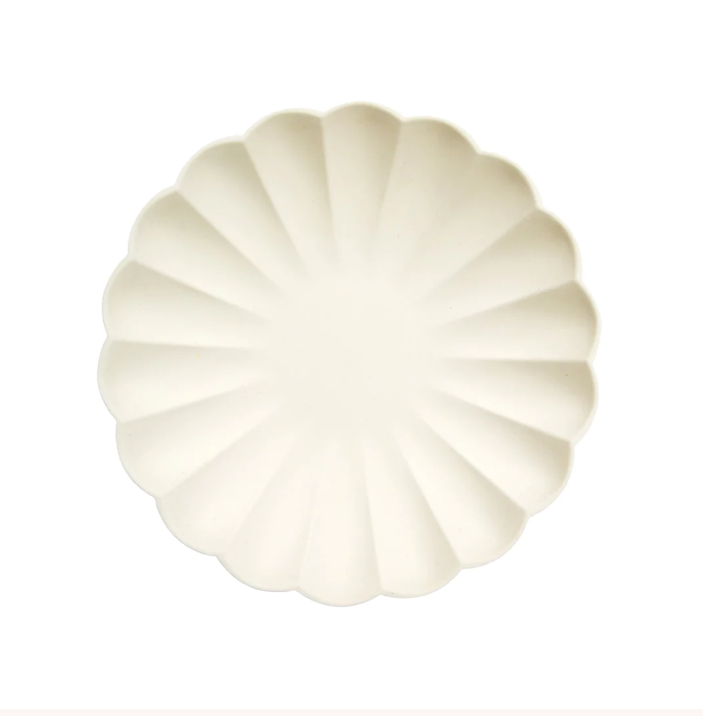 Small Cream Compostable Plates (x 8)