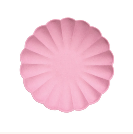 Small Bubblegum Pink Compostable Plates (x 8)