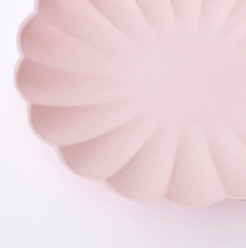 Small Candy Pink Compostable Plates (x 8)