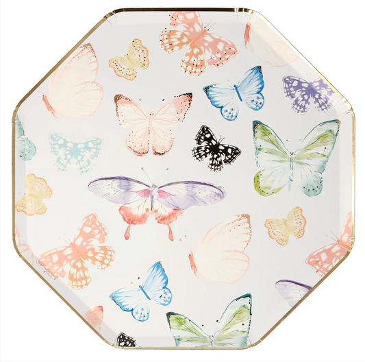 Butterfly Dinner Plates (x 8)